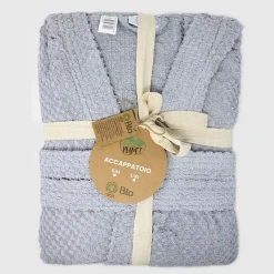Accappatoio bagno in cotone taglia S/M grigio Gobi