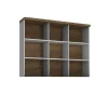 Alzata per credenza 130x111h cm 9 vani bianco frassinato rovere Provenza