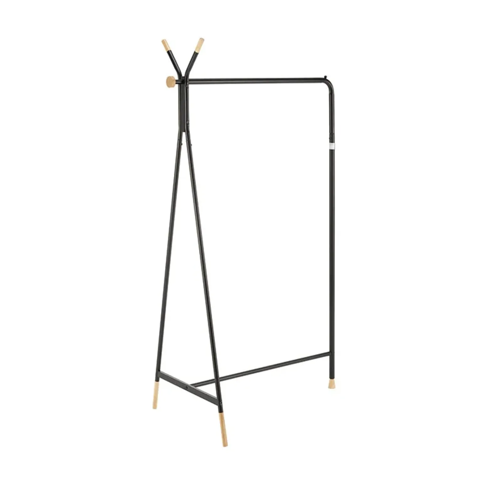 Appendiabiti da ingresso 91x165h cm moderno in acciaio nero rovere Shira