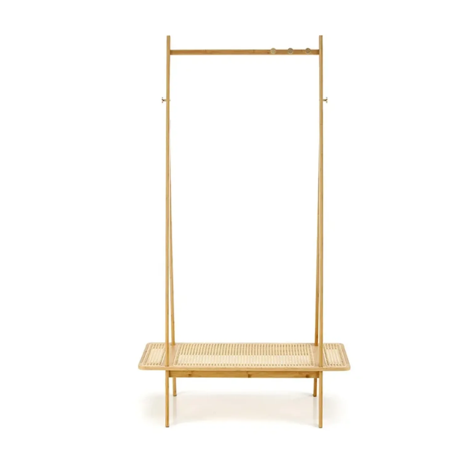 Appendiabiti da ingresso 68x168h cm rattan bambù rovere Shadow