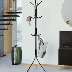 Appendiabiti da terra 35xh175 cm design moderno nero Elena
