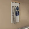 Appendiabiti 59x143h cm da parete bianco frassinato rovere Lars