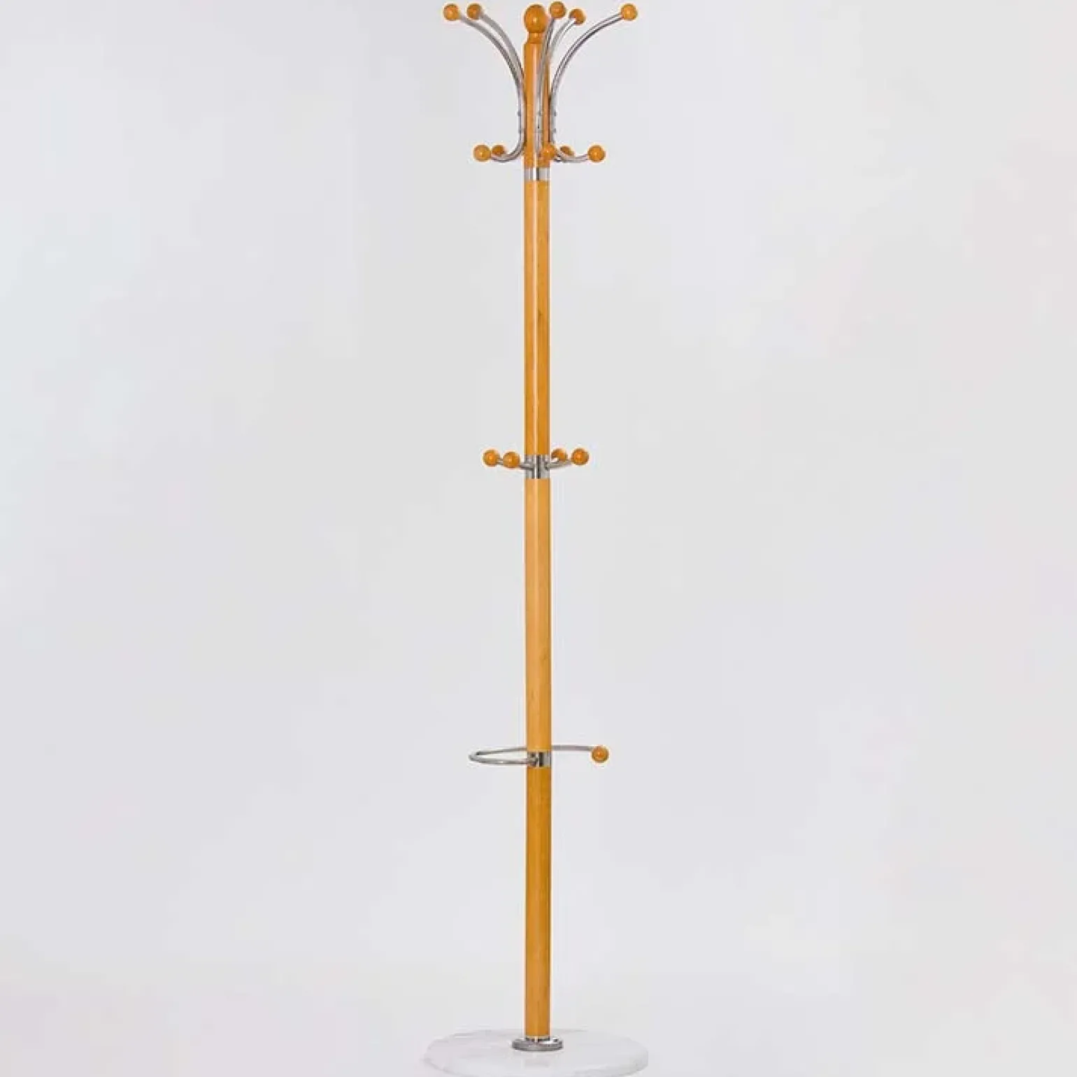 Appendiabiti Ø38x185h cm moderno ontano effetto marmo bianco Lulu