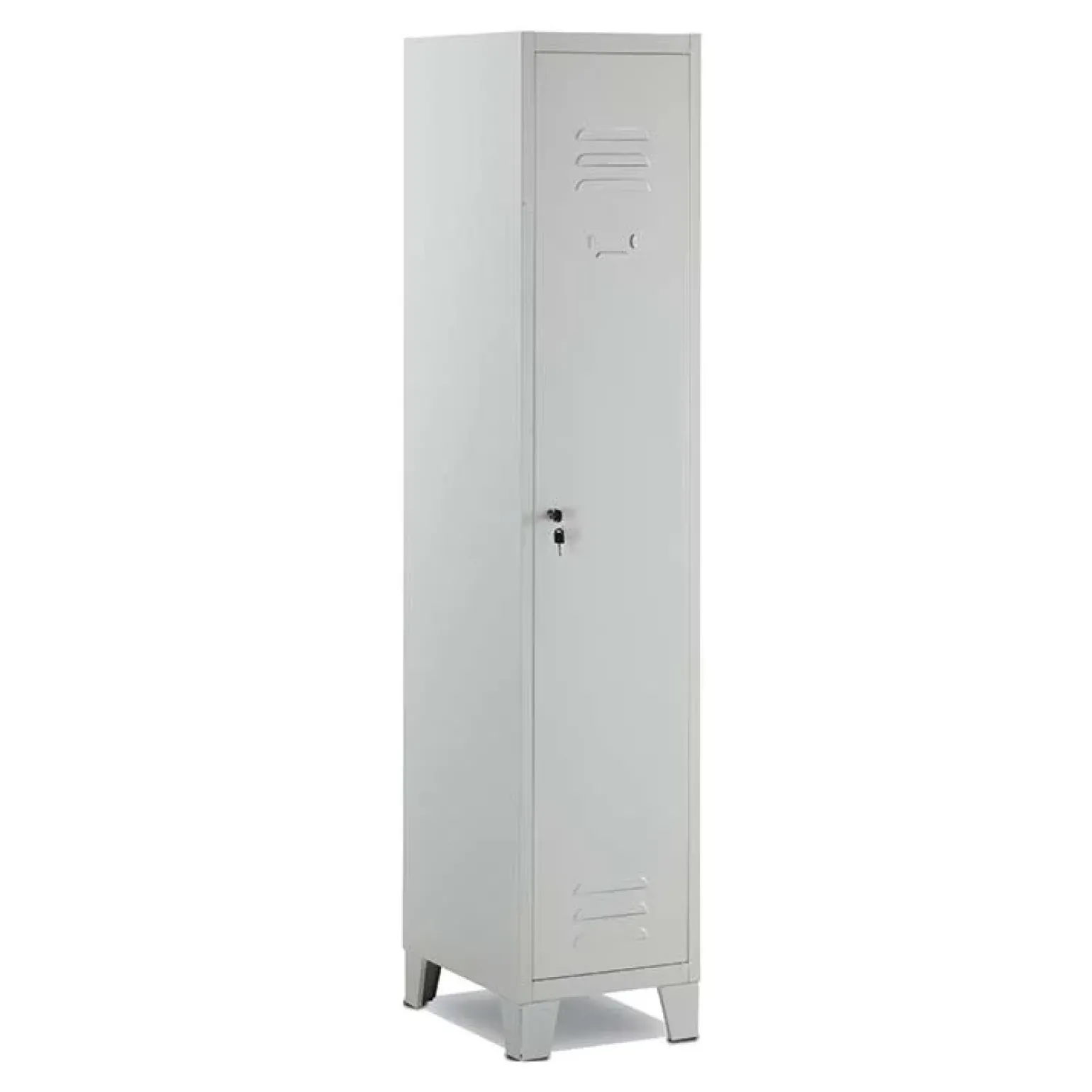 Armadio in metallo 1 anta 36x180cm grigio Fabric