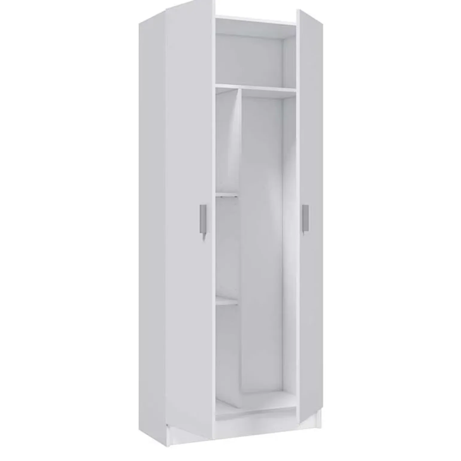 Armadio ingresso 73x180h cm 2 ante battenti multiuso bianco opaco Corie