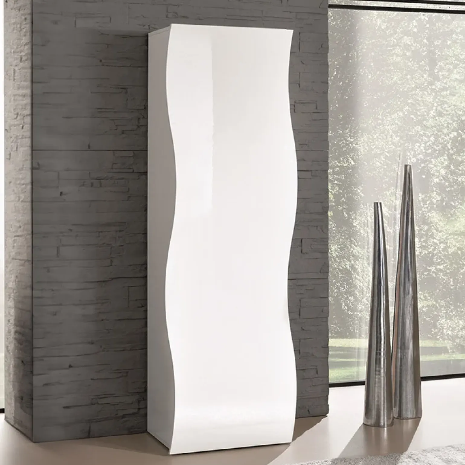 Armadio ingresso 63x188h cm bianco lucido Sea Gihome®