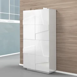 Armadio scarpiera 80x168h cm 4 ante bianco lucido Zenzero