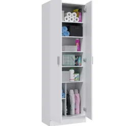 Armadio scarpiera 59x180h cm 2 ante battenti bianco opaco Easy