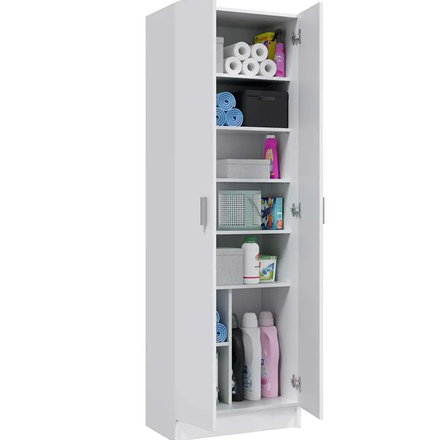 Armadio scarpiera 59x180h cm 2 ante battenti bianco opaco Easy