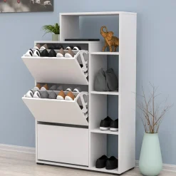 Armadio scarpiera 90x143h cm bianco opaco Connie