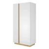 Armadio soggiorno 97x194h cm 2 ante bianco lucido rovere Noa Gihome®