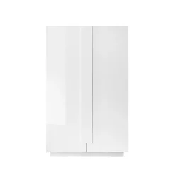 Armadio soggiorno 120x193h cm 2 ante moderno bianco laccato lucido Alvarez