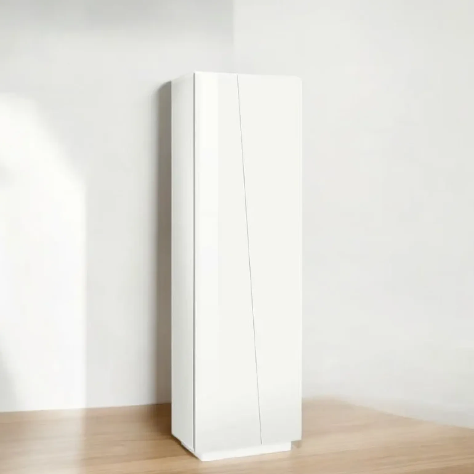 Armadio soggiorno 60x200h cm moderno bianco lucido Candia Gihome®