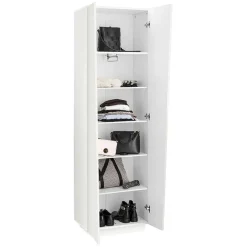 Armadio soggiorno 60x200h cm moderno bianco lucido Candia Gihome®