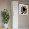 Armadio 45x217h cm 1 anta moderno bianco opaco e lucido Naper