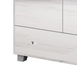 Armadio 86x185h cm 2 ante 1 cassetto con specchio grigio Selva