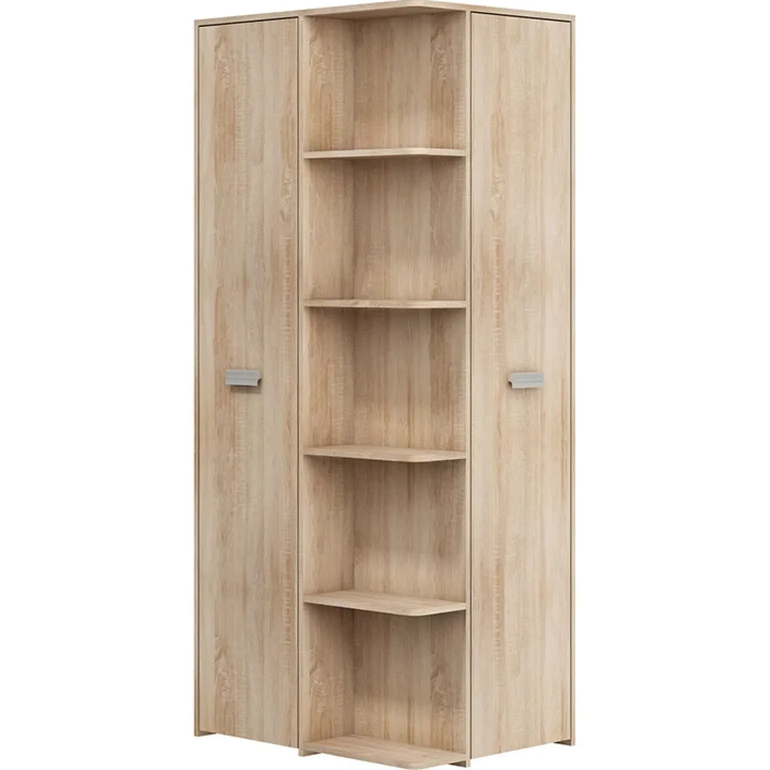 Armadio 83x190h cm 2 ante ad angolo con ripiani rovere sonoma Kent Gihome®