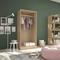 Armadio 80x170h cm 2 ante battenti moderno rovere Estelle