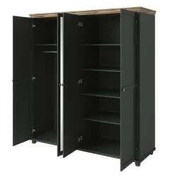 Armadio 200x216h cm 4 ante con specchio verde quercia Texel