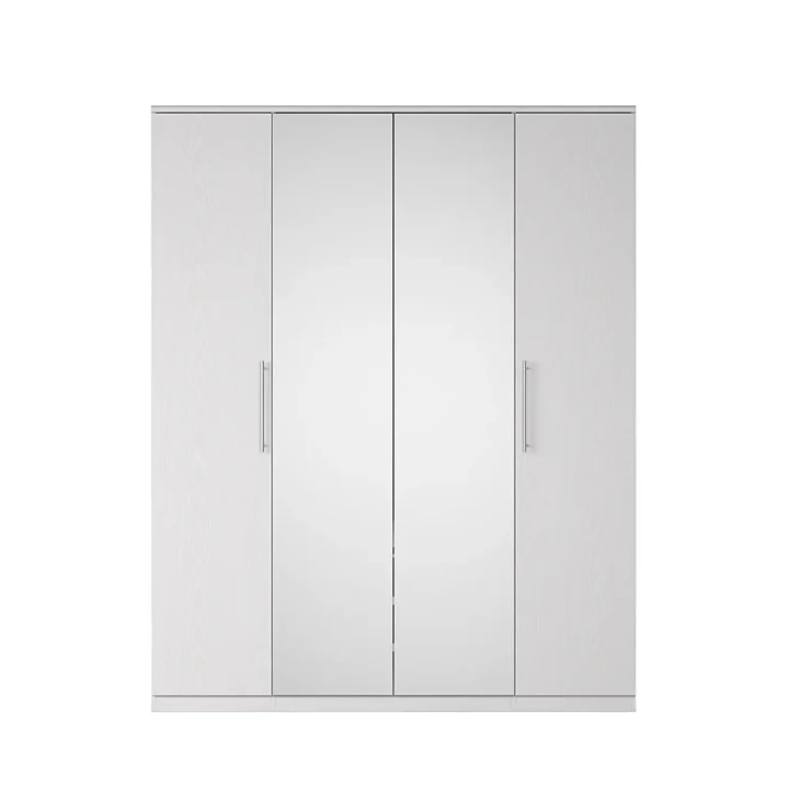 Armadio 161x199h cm 4 ante con specchio bianco frassinato Dogliani