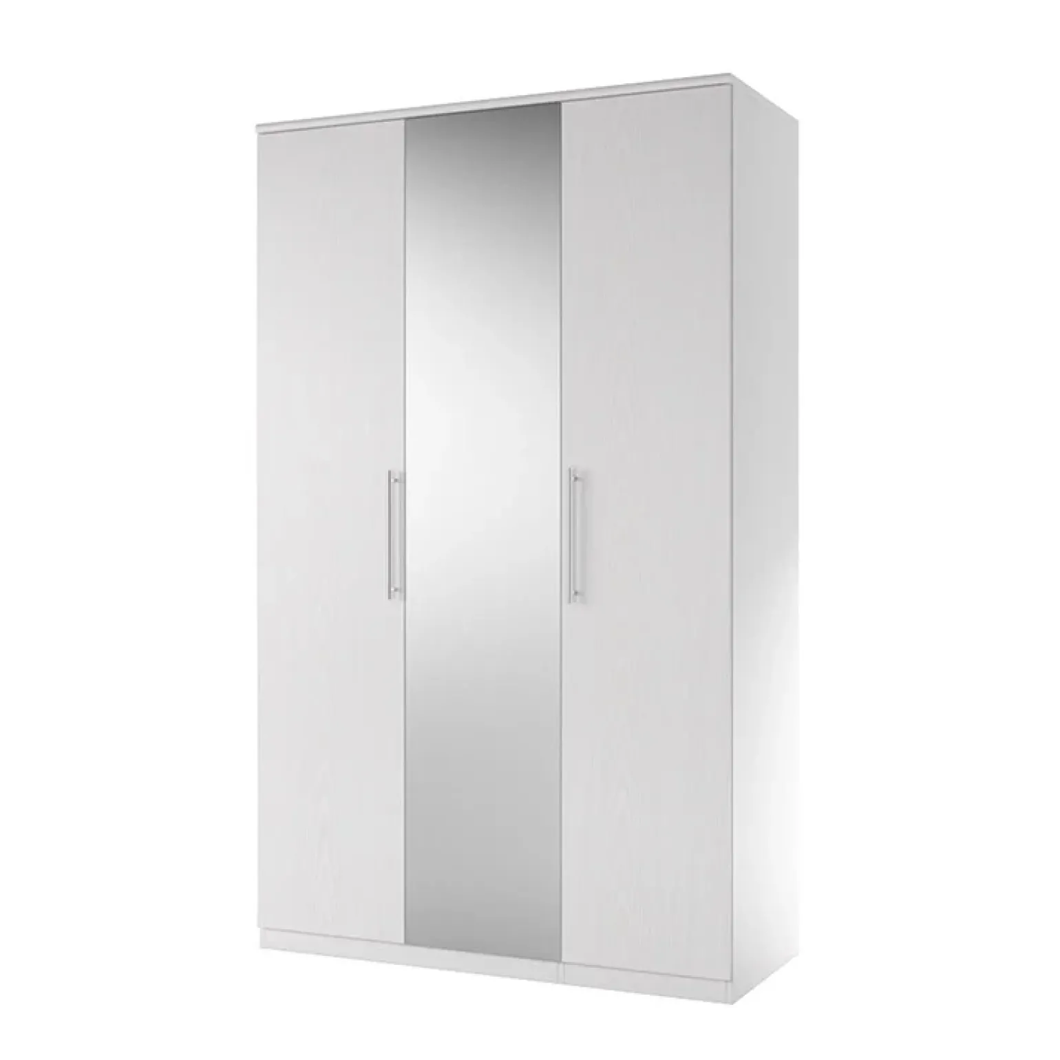 Armadio 121x199h cm 3 ante con specchio bianco frassinato Dogliani