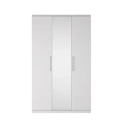 Armadio 121x199h cm 3 ante con specchio bianco frassinato Dogliani