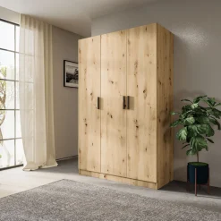 Armadio 120x191h cm 3 ante design rovere rustico Rodari