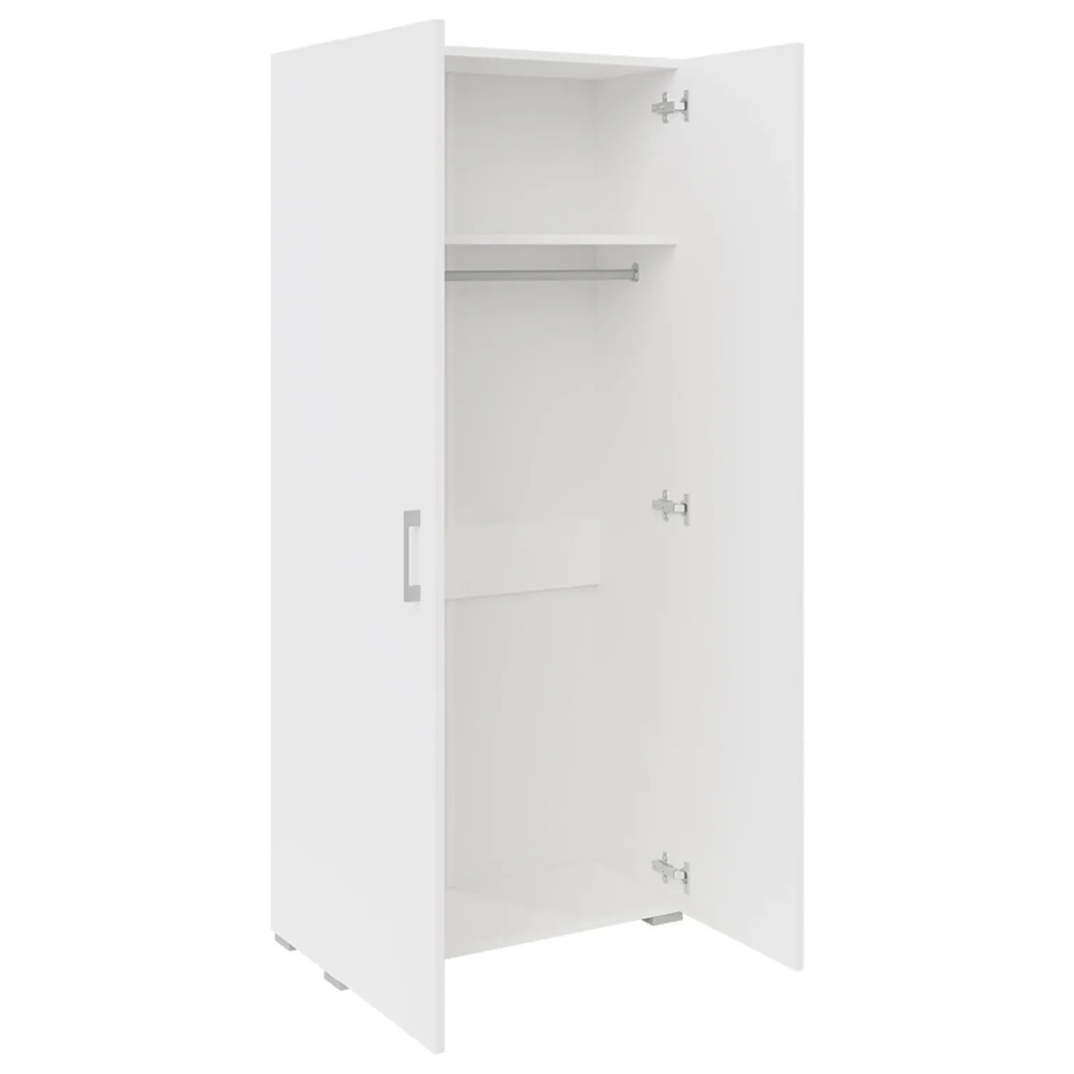 Armadio 80x190h cm 2 ante design moderno bianco Pastello