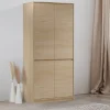 Armadio 91x198h cm 4 ante moderno rovere Funny