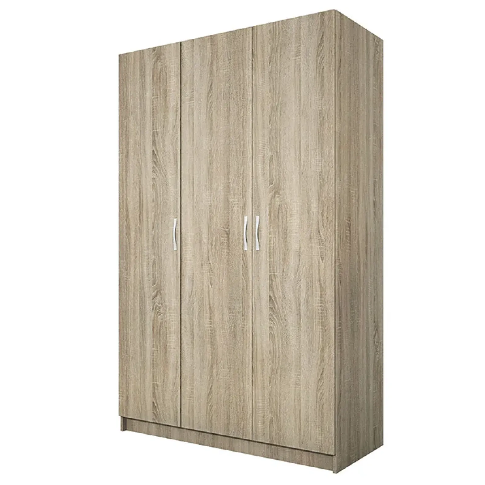 Armadio 120x190h cm 3 ante moderno rovere sonoma Rodari