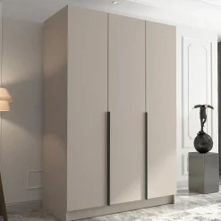 Armadio 150x215h cm 3 ante moderno beige nero Glammy 3