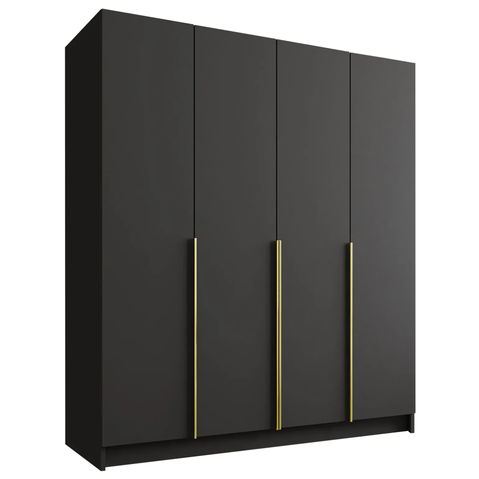 Armadio 200x215h cm 4 ante moderno nero oro Glammy 4