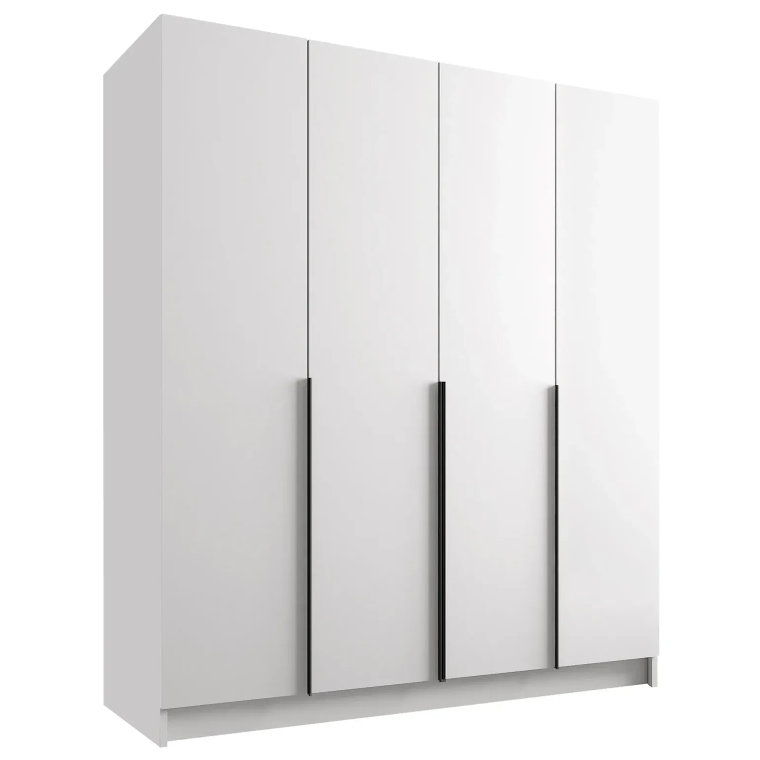 Armadio 200x215h cm 4 ante moderno bianco nero Glammy 4