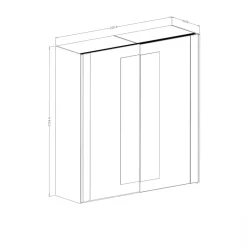 Armadio 200x213h cm 2 ante scorrevoli rovere nero Vulcano