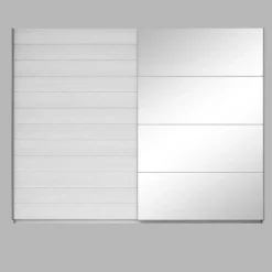 Armadio 270x210h cm 2 ante scorrevoli con specchio bianco frassinato Cortina Gihome®