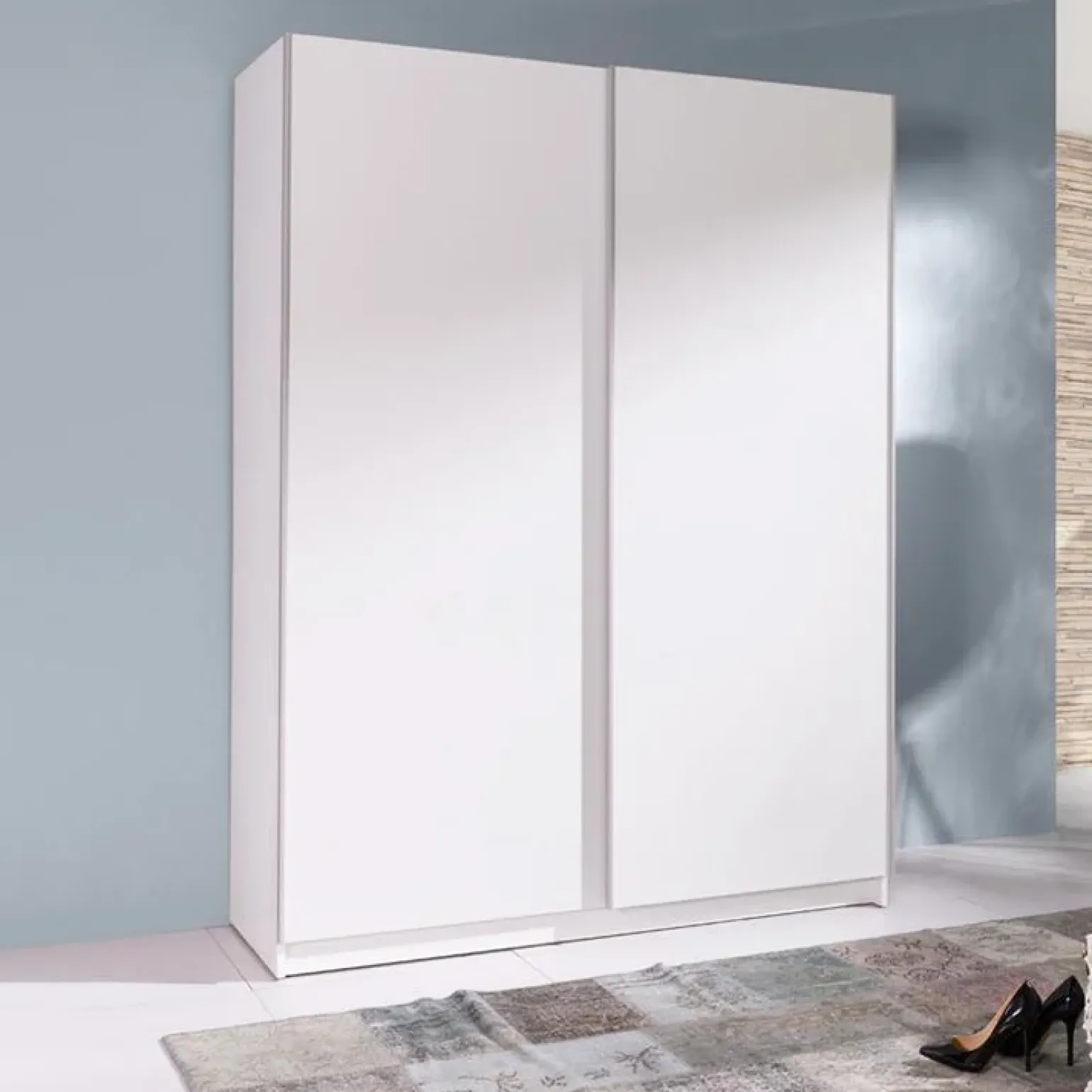 Armadio 150x206h cm 2 ante scorrevoli bianco Clara Gihome®