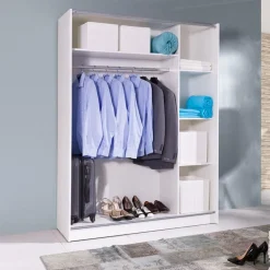 Armadio 150x206h cm 2 ante scorrevoli bianco Clara Gihome®