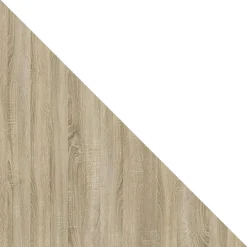 Armadio 200x215h cm 2 ante scorrevoli con specchio rovere sonoma bianco opaco Silven