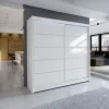 Armadio 180x215h cm 2 ante scorrevoli bianco opaco Karl