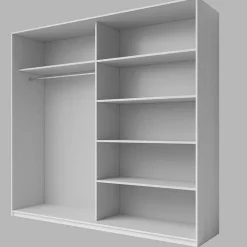 Armadio 220x210h cm 2 ante scorrevoli bianco frassinato Cortina Gihome®