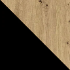 Armadio 200x215h cm 2 ante scorrevoli con specchio rovere nero opaco Silven
