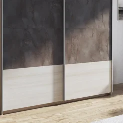 Armadio 180x219h cm 2 ante scorrevoli rovere chiaro ossido Mosca