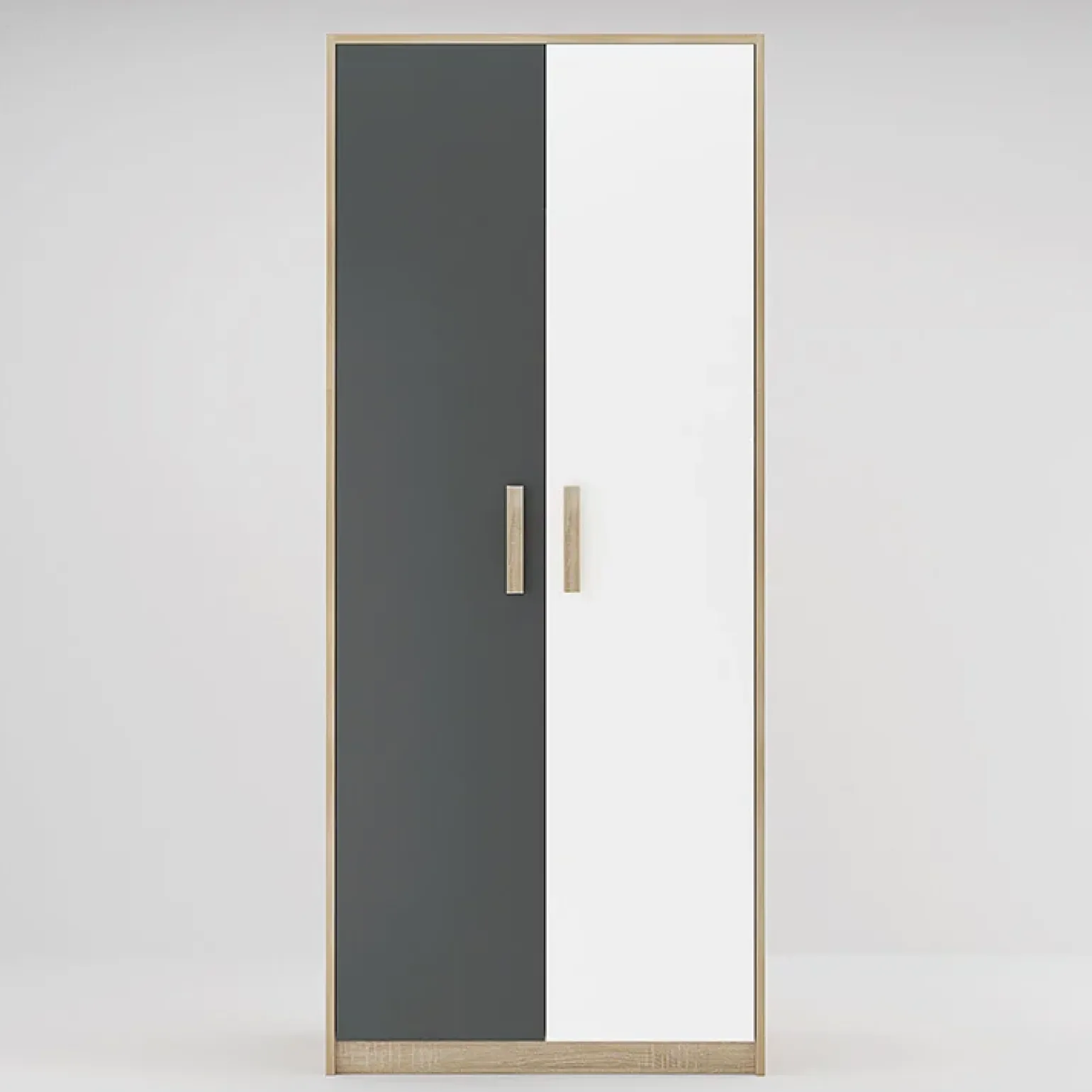 Armadio 80x190h cm cameretta rovere antracite bianco Chiaretto
