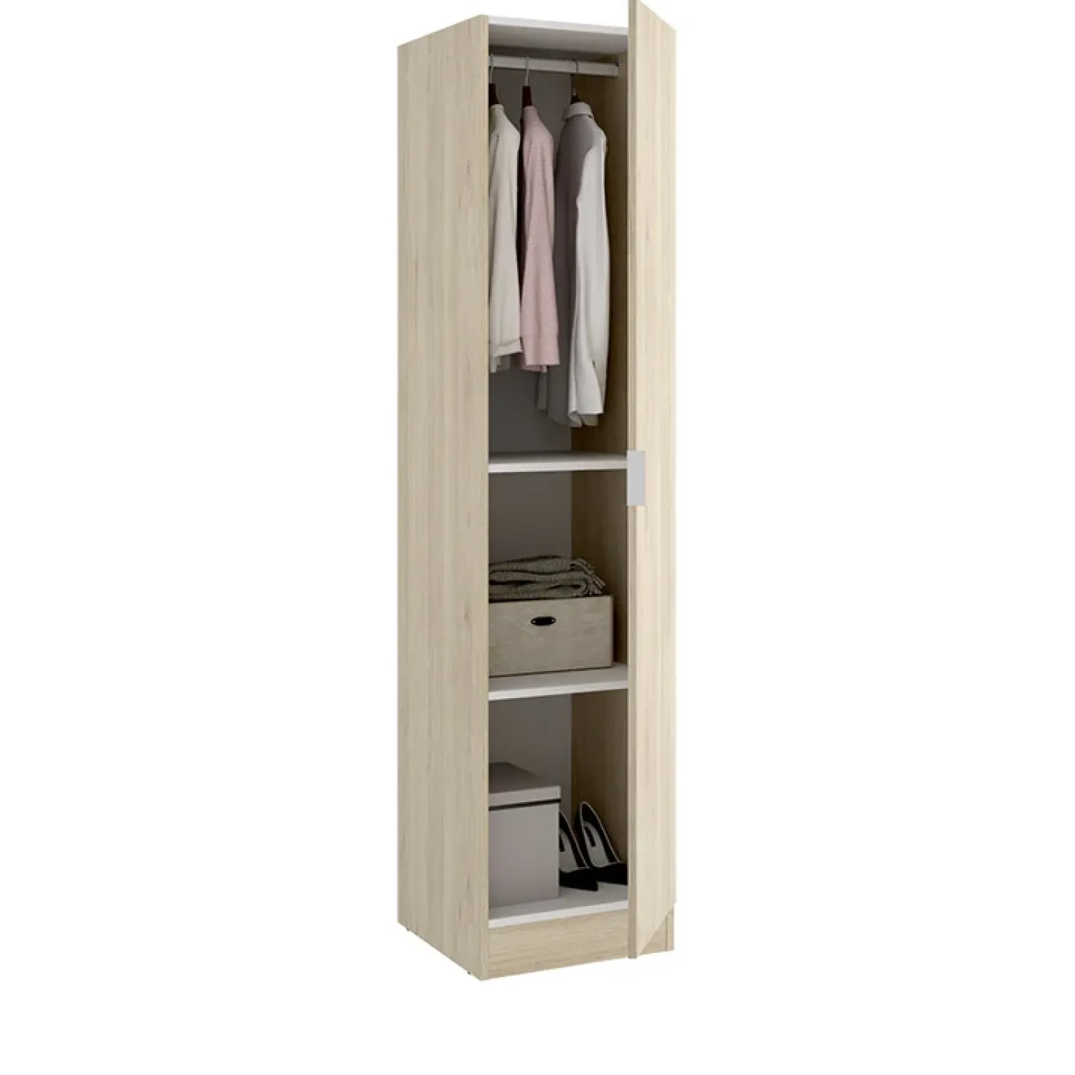 Armadio 41x184h cm con barra appendiabiti legno rovere Juan