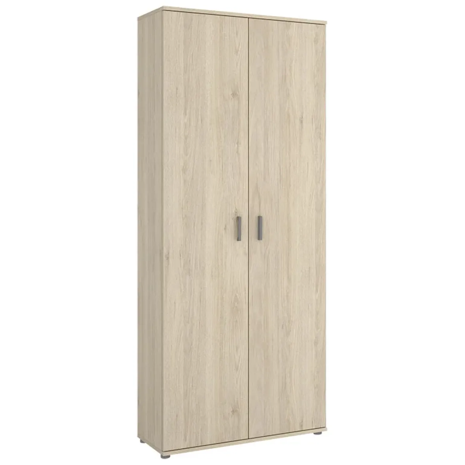Armadio 78x190h cm due ante con ripiani multiuso vano porta scope legno Ander