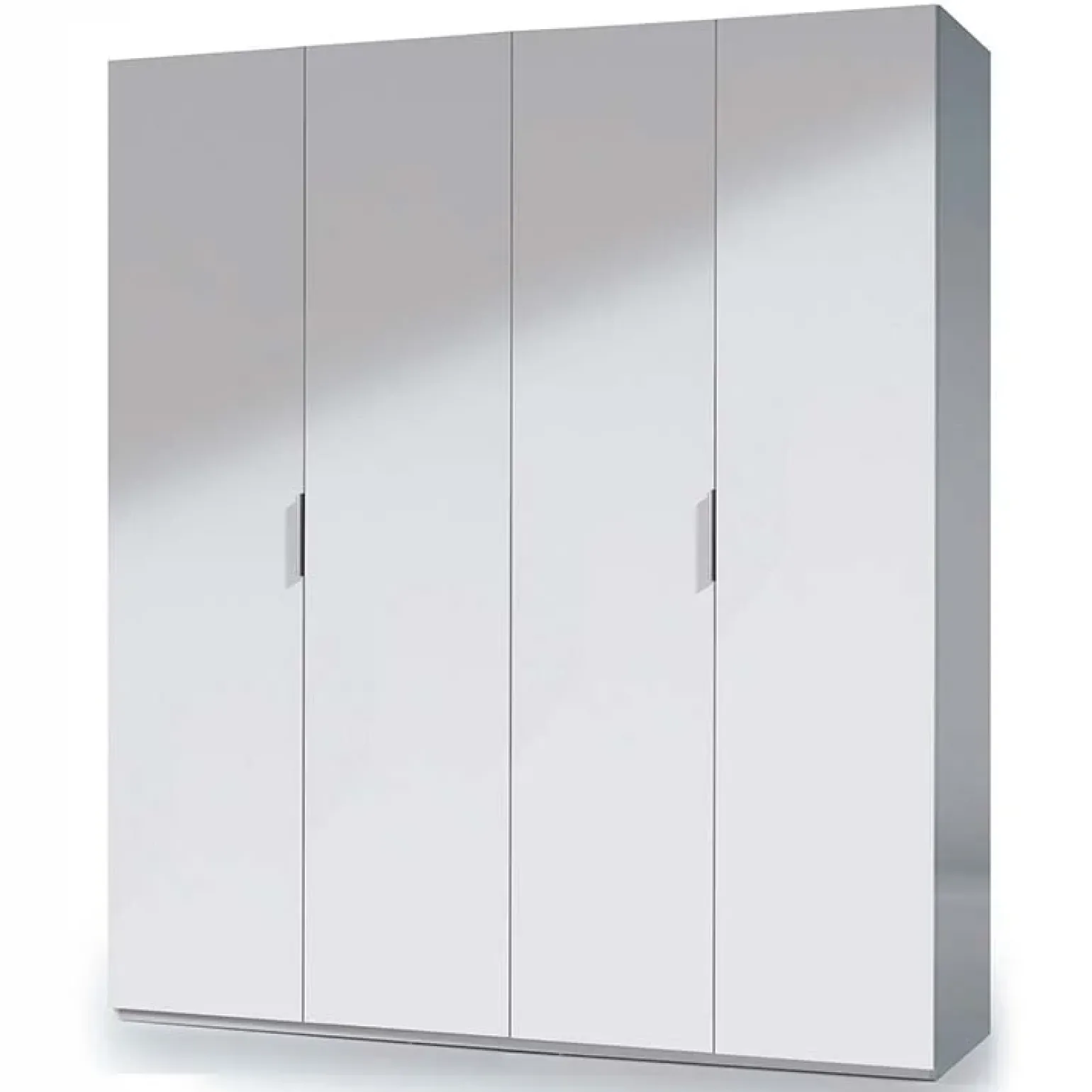 Armadio 180x200h cm moderno 4 ante bianco lucido Mike Gihome®