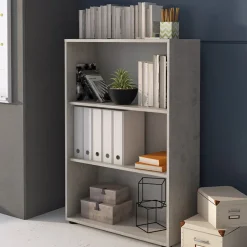 Arredo ufficio completo bianco frassinato cemento Woody