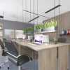 Arredo ufficio completo moderno rovere antracite lucido Time 2