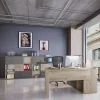 Arredo ufficio completo moderno rovere antracite lucido Time 21