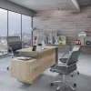 Arredo ufficio completo moderno rovere antracite lucido Time 3